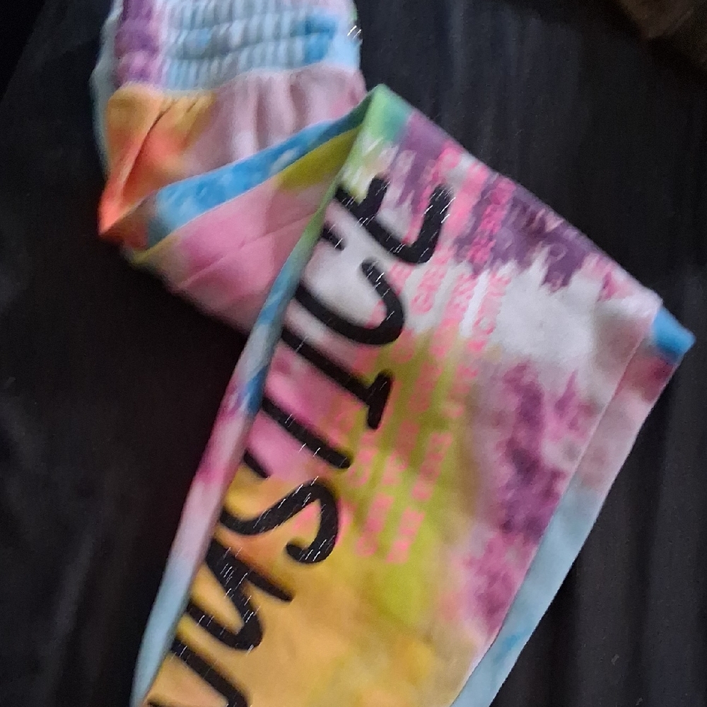 Justice Girls Tie-Dye Sweatpants - Pink, Yellow, Blue, Purple